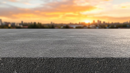 Close-up of a concrete slab with rough aggregates and unfinished texture, showing construction material details.の素材