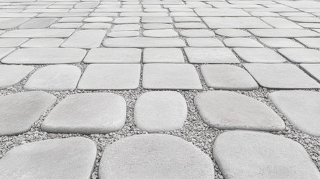 Close-up of a raw concrete texture with embedded gravel and an industrial, unfinished look.の素材
