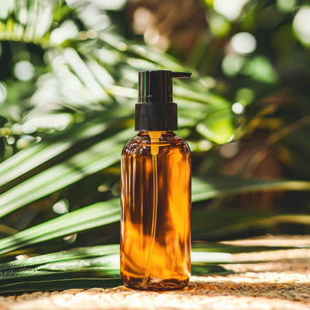 A facial mist bottle with a light spray effect, refreshing skincare product.の素材