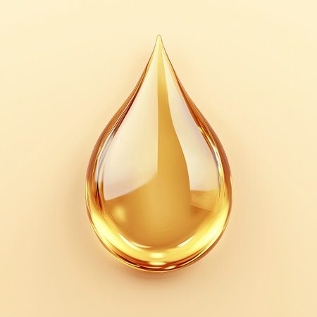 A serum drop magnified to show texture and hydration, skincare concept.の素材