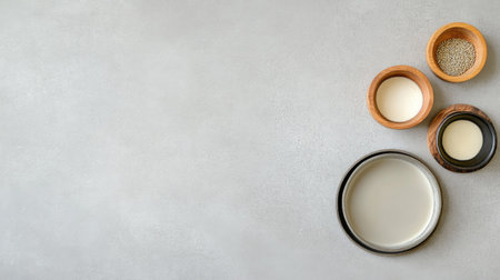 Top view of a modern polished concrete floor with a subtle glossy finish and fine surface texture.の素材