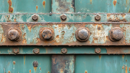 A box steel surface showing clear signs of rust, with detailed oxidation forming unique patterns.の素材