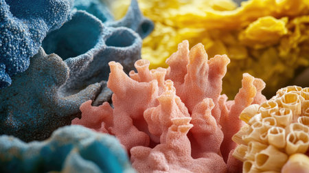 A detailed image of recycled plastic waste, showing different colors and textures, ready for transformation into new products.の素材