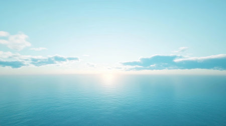 A sky with a gradient of soft blue hues, transitioning smoothly from horizon to zenith.の素材