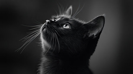 Midnight black background with faint soft highlights for depth and a mysterious aura.の素材