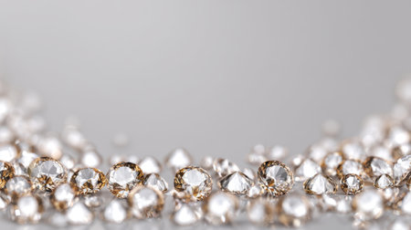 A stunning arrangement of sparkling diamonds captured in exquisite detail, emphasizing the beauty, luxury, and brilliance of these precious gemstones. Perfect for elegance.の素材