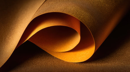 A stunning close-up of golden fabric showcasing smooth waves and a shimmering texture, ideal for adding elegance and warmth to design projects and backgrounds.の素材