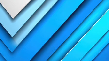 This abstract design features layered geometric shapes in various shades of blue and white, creating a visually appealing and modern backdrop perfect for digital and print projects.の素材