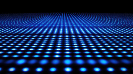 Abstract glowing grid patterns symbolizing the connection between science and engineering. Copy space.の素材