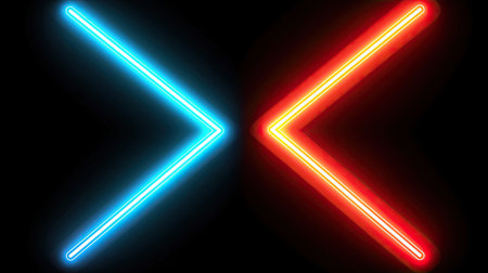 A sleek digital greeting card with dynamic neon lines crossing each other in different angles, leaving ample space for text.の素材