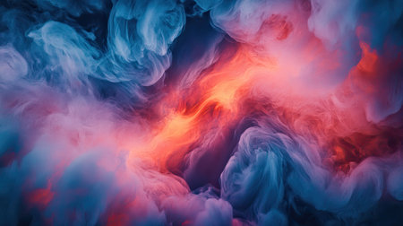 A dramatic, dense cloud of smoke swirling abstractly, leaving room in the center for logos or promotional text.の素材