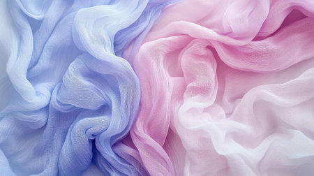 A dreamy pastel gradient blending soft lavender to powder blue, with smooth transitions and a calming atmosphere.の素材