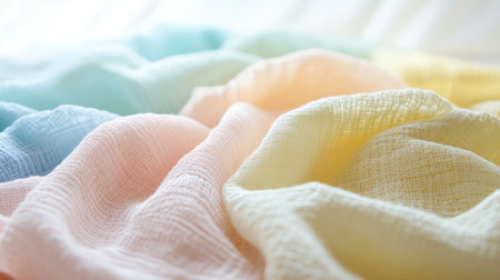 A luminous pastel gradient transitioning from powder blue to soft yellow, with delicate, radiant textures for an uplifting mood.の素材