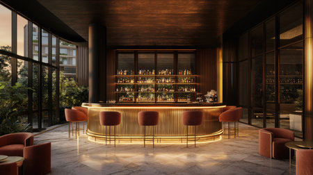 A luxurious modern texture featuring fluid metallic surfaces, glowing reflections, and elegant gold accents.の素材