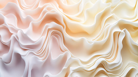 A serene gradient shifting from pale yellow to soft pink, with smooth, abstract textures and a calming effect.の素材