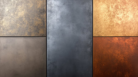 A smooth gradient transitioning from metallic gray to warm bronze, adding an industrial-chic touch.の素材