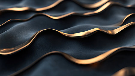 A dynamic branding design with golden metallic streaks cutting across a matte, dark background. The sophisticated and exclusive feel is perfect for upscale visuals.の素材