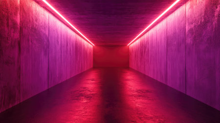 A glowing crimson background with illuminated edges, creating a sense of energy and passion.の素材