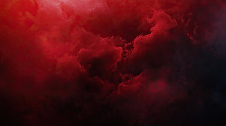 A raw red grunge background with dark, rough textures and smudged paint, creating a striking atmosphere for creative content.の素材