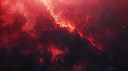 A red grunge background with smudges, scratches, and fading paint, offering a raw and edgy space for branding or creative work.の素材