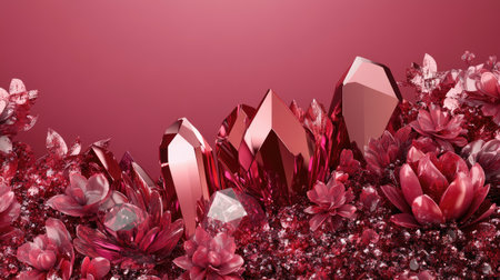 A dark maroon red backdrop with an elegant, glossy finish, providing the perfect background for luxury visuals.の素材