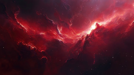 A deep dark red gradient with a glowing effect in the center, fading into shadowy edges.の素材