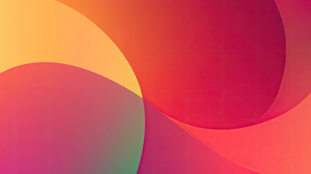 A dynamic red gradient with soft radial transitions from ruby red in the center to lighter hues outward.の素材