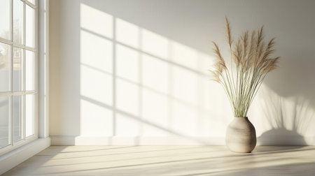 Neutral white background with a slight texture of soft shadows for a realistic and versatile look.の素材