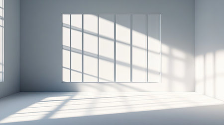 Pure white background with soft light shadows along the edges, creating a subtle and clean look for any design purpose.の素材