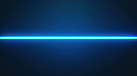 A minimalistic depiction of an AI algorithm rendered as glowing lines on a matte dark background. Copy space.の素材