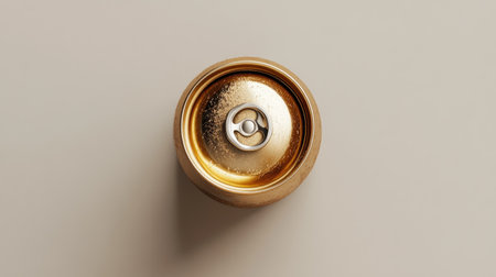Soda can with a ring pull, top view.の素材