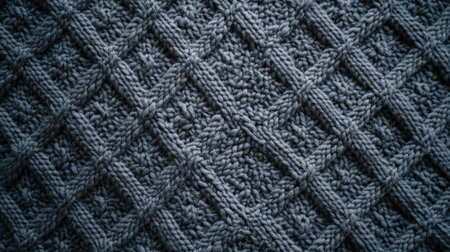A seamless gray knitted texture with intricate patterns for a cozy feel.の素材