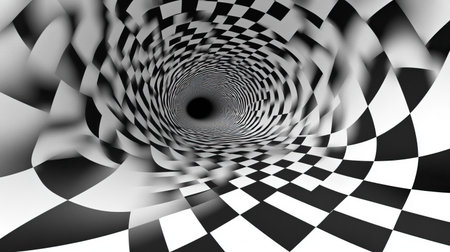 Subtle abstract cube patterns forming a D illusion in gray and white tones.の素材