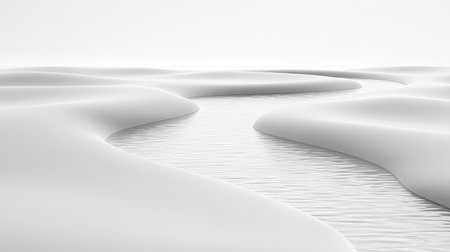 A smooth path leading into the distance, representing the journey toward achieving long-term goals.の素材