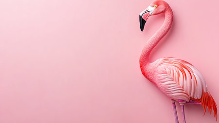 Flamingo pink background with bold and smooth tones, creating a lively and dynamic visual.の素材