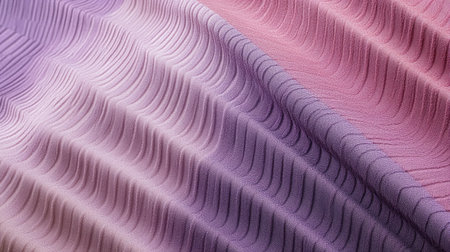 Abstract diagonal lines in soft gradients of purple and pink, forming a stylish background.の素材