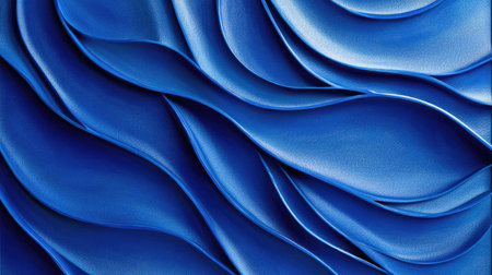 Oceanic blue background with a rippled texture mimicking waves for a refreshing look.の素材