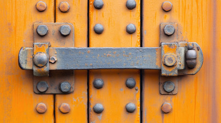 Close-up of oxidized metal with rich orange rust and contrasting corrosion marks, ideal for industrial or rustic-themed backgroundsの素材