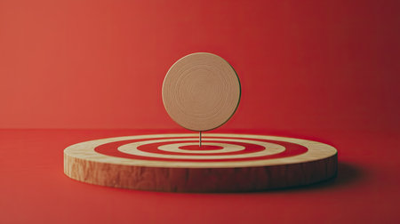 A blank target with empty rings, symbolizing the pursuit of long-term goals.の素材