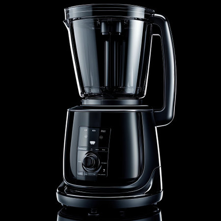 A blender with multiple speed settings and a turbo button, offering high-performance blending.の素材