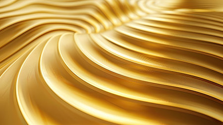 Gold gradient lines forming circles with wave patterns, perfect for upscale visualsの素材