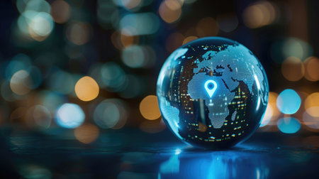 Globe with a prominent power switch symbol, illustrating the importance of sustainable practicesの素材