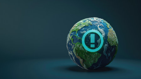 Earth incorporating a power switch icon, highlighting the global effort to reduce energy consumptionの素材