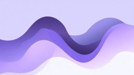 This abstract image features gentle purple wave patterns that create a tranquil and elegant visual suitable for backgrounds, graphic design projects, and artistic themes.の素材