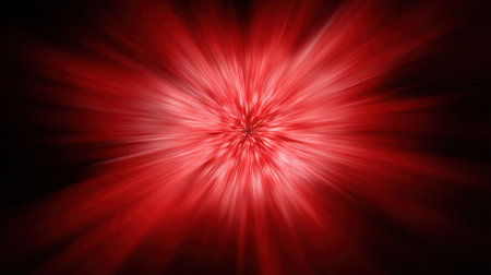 Experience a dynamic burst of vibrant red light with abstract textures, perfect for artistic projects and digital designs that require a striking visual impact.の素材