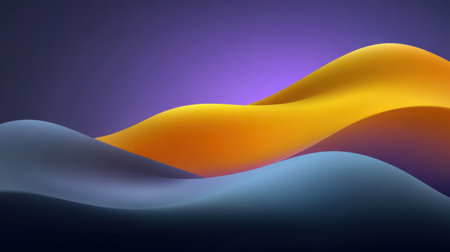 Stunning abstract image featuring waves of color flowing in curves. The dynamic gradients create a visually appealing background perfect for artistic projects.の素材