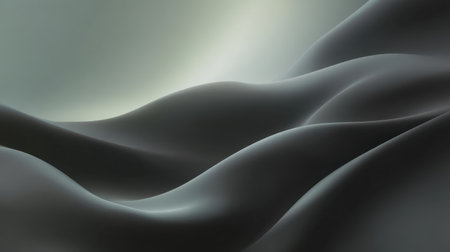 Explore a serene abstract composition featuring smooth gray waves against a soft gradient background, perfect for modern design and artistic projects.の素材