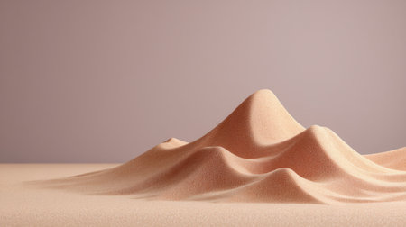 This captivating image showcases an abstract landscape composed of soft curves and gentle tones, embodying minimalism and tranquility in its elegant form.の素材