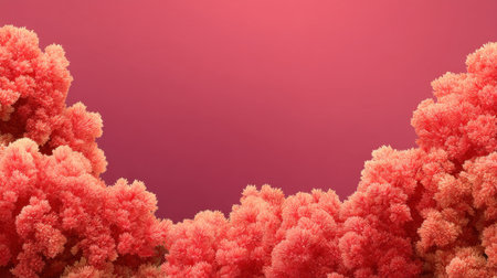 This stunning image features a vibrant coral landscape against a soft pink background, perfect for showcasing the beauty of marine ecosystems and inspiring creativity.の素材