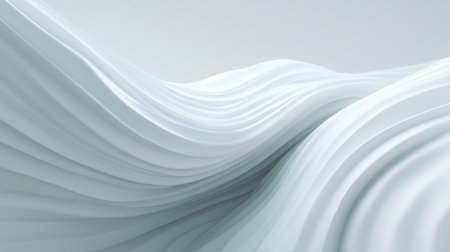 This image showcases soft, curved waves in white, creating a serene and minimalistic look suitable for modern designs, abstract artworks, and elegant backgrounds.の素材